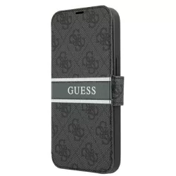   Guess GUBKP13L4GDGR iPhone 13 Pro / 13 6,1" szürke 4G csíkos könyvtok
