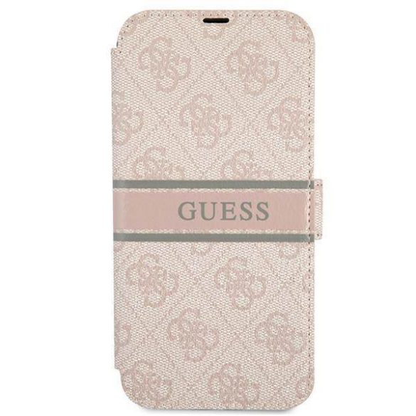 Guess GUBKP13S4GDPI iPhone 13 mini 5,4" rózsaszín 4G csíkos könyvtok