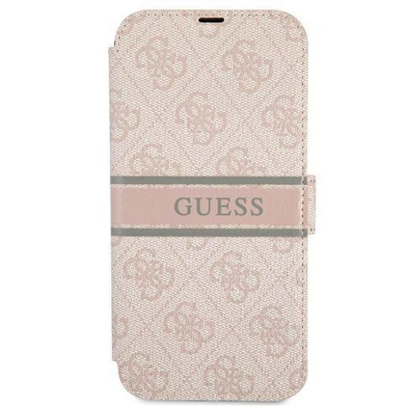 Guess GUBKP13L4GDPI iPhone 13 Pro / 13 6,1" rózsaszín 4G csíkos könyvtok