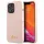 Guess GUHCP13XLSLMGLP iPhone 13 Pro Max 6.7" pink hardcase szilikon script arany logóval tok