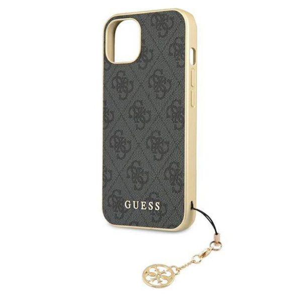 Guess GUHCP13MGF4GGR iPhone 13 6.1" szürke keménytok 4G Charms kollekció