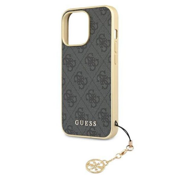 Guess GUHCP13LGF4GGR iPhone 13 Pro / 13 6,1" szürke 4G Charms Collection keménytok