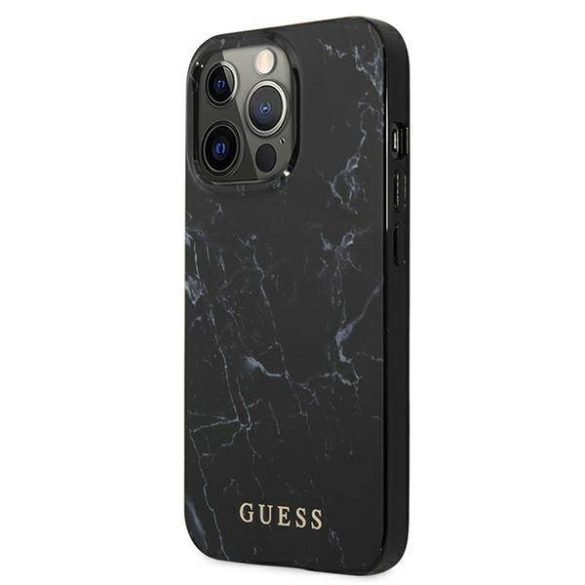 Guess GUHCP13LPCUMABK iPhone 13 Pro / 13 6,1" fekete márvány keménytok