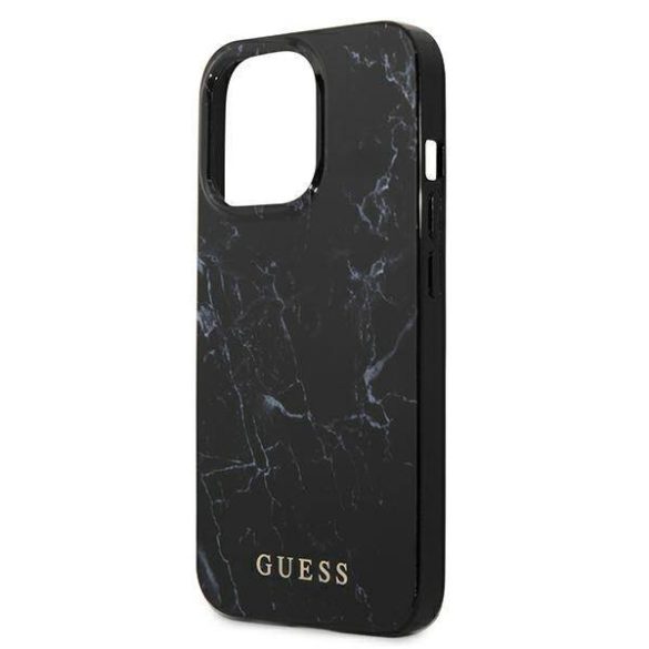 Guess GUHCP13LPCUMABK iPhone 13 Pro / 13 6,1" fekete márvány keménytok