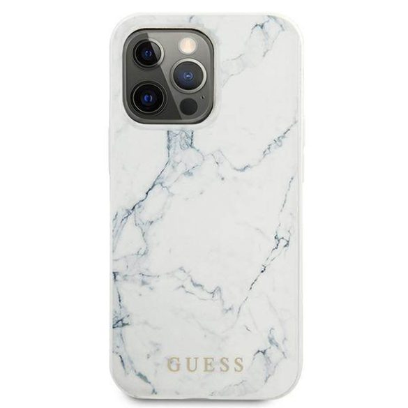 Guess GUHCP13LPCUMAWH iPhone 13 Pro / 13 6,1" fehér márvány keménytok