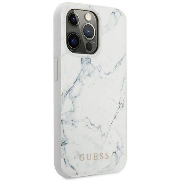 Guess GUHCP13LPCUMAWH iPhone 13 Pro / 13 6,1" fehér márvány keménytok