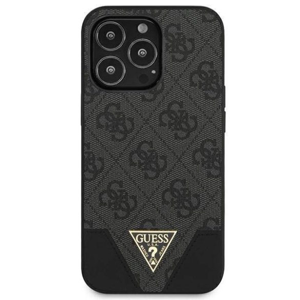 Guess GUHCP13XPU4GHBK iPhone 13 Pro Max 6,7" szürke 4G Triangle Collection keménytok