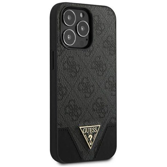 Guess GUHCP13XPU4GHBK iPhone 13 Pro Max 6,7" szürke 4G Triangle Collection keménytok