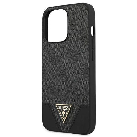 Guess GUHCP13XPU4GHBK iPhone 13 Pro Max 6,7" szürke 4G Triangle Collection keménytok