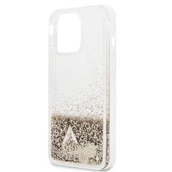 Guess GUOHCP13XGLHFLGO iPhone 13 Pro Max 6,7" arany Glitter Charms keménytok