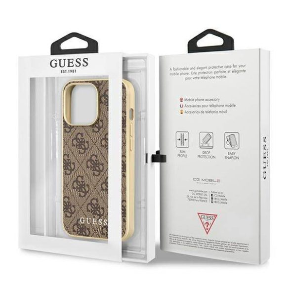 Guess GUHMP13LG4GB iPhone 13 Pro / 13 6,1" barna 4G Collection Magsafe keménytok