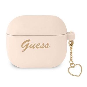 Guess GUA3LSCHSP AirPods 3 rózsaszín szilikon Charm Heart Collection tok