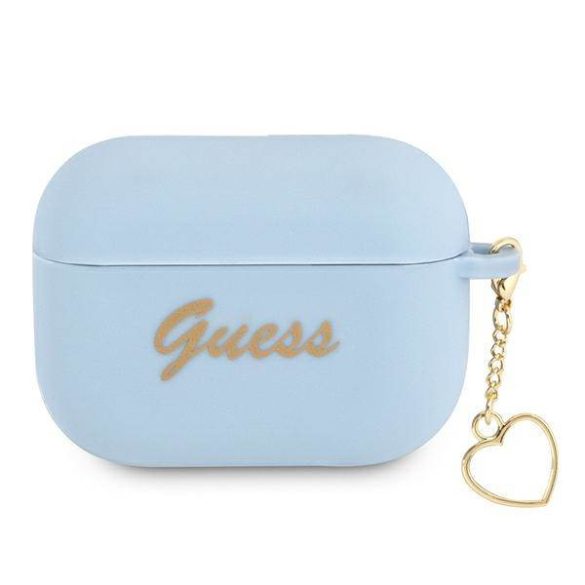 Guess GUAPLSCHSB AirPods Pro kék szilikon Charm Heart Collection tok