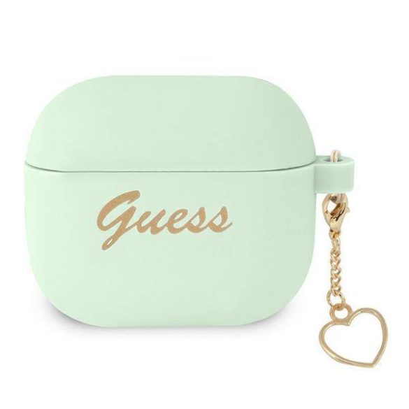 Guess GUA3LSCHSN AirPods 3 zöld szilikon Charm Heart Collection tok