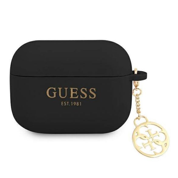 Guess GUAPLSC4EK AirPods Pro fekete szilikon Charm 4G Collection tok