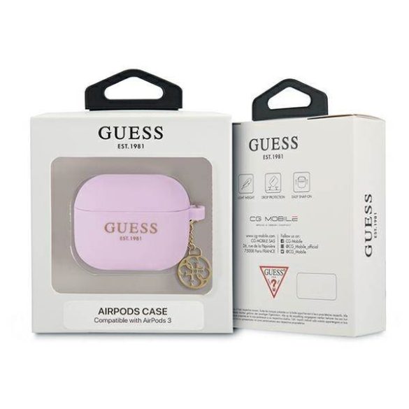 Guess GUA3LSC4EU AirPods 3 lila Charm 4G Collection tok