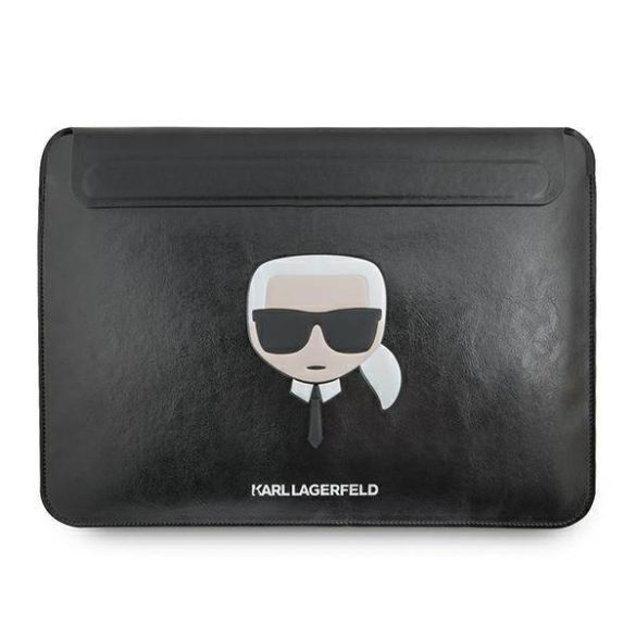 Karl Lagerfeld Notebook/Tablet táska KLCS16KHBK 16" fekete ikonikus Karl Lagerfeld fej táska