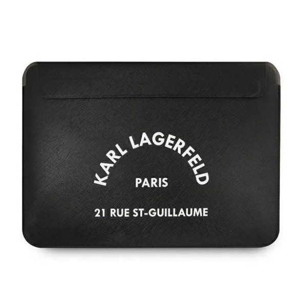 Karl Lagerfeld Notebook/Tablet táska KLCS16RSGSFBK 16"-os táska 16" fekete Saffiano RSG táska
