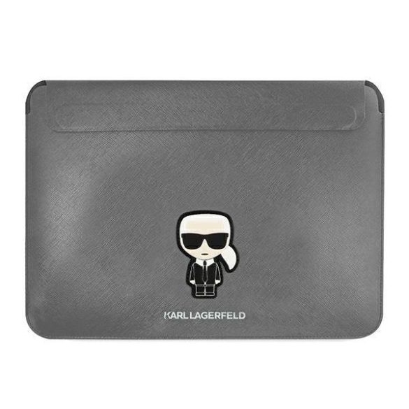 Karl Lagerfeld KLCS14PISFG 14" notebook táska ezüst Saffiano Ikonik Karl