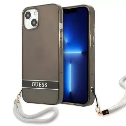   Guess GUHCP13SHTSGSK iPhone 13 mini 5,4" fekete áttetsző Stap keménytok