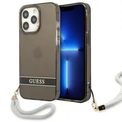  Guess GUHCP13LHTSGSK iPhone 13 Pro / 13 6,1" fekete átlátszó Stap keménytok