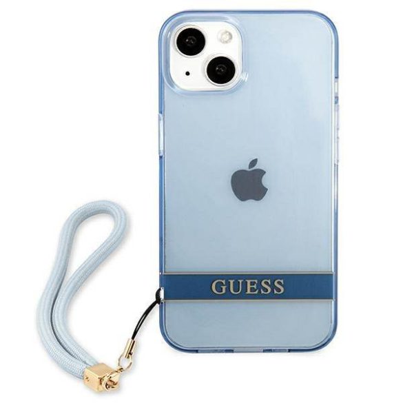 Guess GUHCP13SHTSGSGSB iPhone 13 mini 5,4" kék áttetsző Stap keménytok