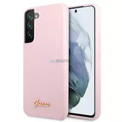   Guess GUHCS22MLSLMGLA S22+ S906 levendula szilikon Script Metal Logo keménytok