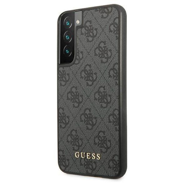 Guess GUHCS22SG4GFGR S22 S901 szürke 4G fém arany logós keménytok