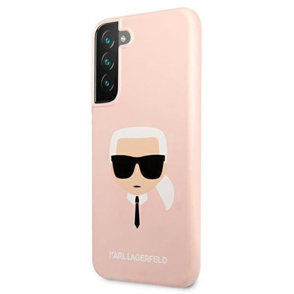 Karl Lagerfeld KLHCS22MSLKHPI S22+ S906 rózsaszín szilikon keménytok Karl Lagerfeld fej