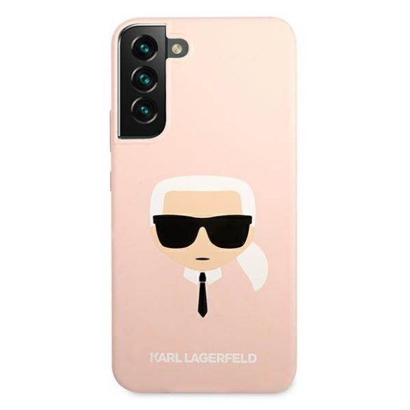 Karl Lagerfeld KLHCS22MSLKHPI S22+ S906 rózsaszín szilikon keménytok Karl Lagerfeld fej