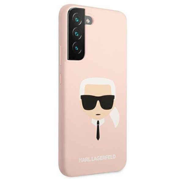 Karl Lagerfeld KLHCS22MSLKHPI S22+ S906 rózsaszín szilikon keménytok Karl Lagerfeld fej