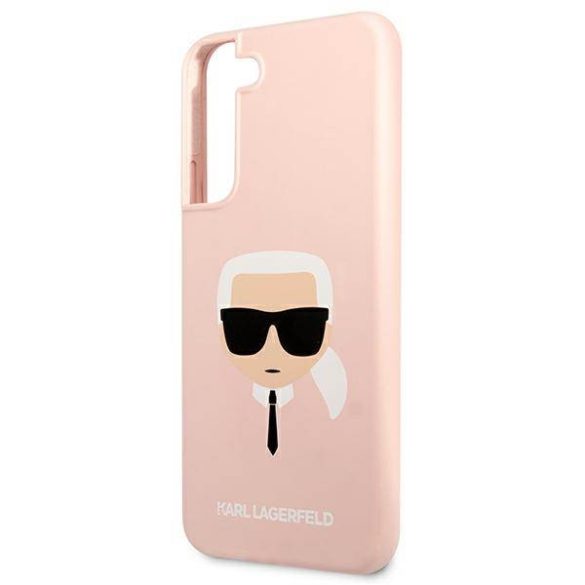 Karl Lagerfeld KLHCS22MSLKHPI S22+ S906 rózsaszín szilikon keménytok Karl Lagerfeld fej