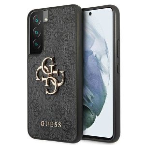 Guess GUHCS22S4GMGGR S901 S22 szürke 4G nagy fém logós keménytok