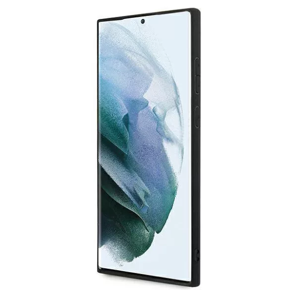 Guess GUHCS22L4GMGPI S908 S22 Ultra rózsaszín 4G nagy fém logós keménytok