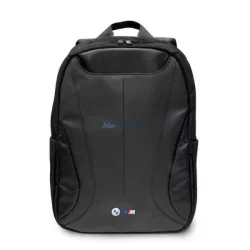   BMW BMBP15SPCTFK hátizsák 16" Carbon&Leather Tricolor – fekete