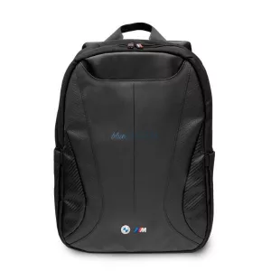 BMW BMBP15SPCTFK hátizsák 16" Carbon&Leather Tricolor – fekete