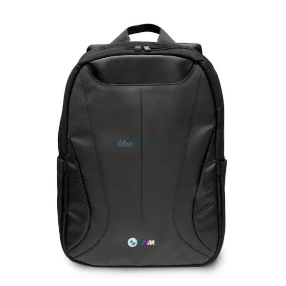 BMW BMBP15SPCTFK hátizsák 16" Carbon&Leather Tricolor – fekete