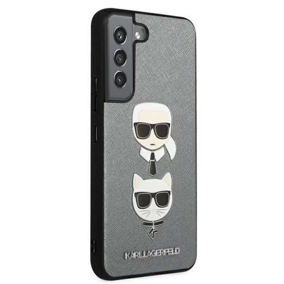 Karl Lagerfeld KLHCS22MSAKICKCSL S22+ S906 ezüst Saffiano Karl & Choupette fej tok