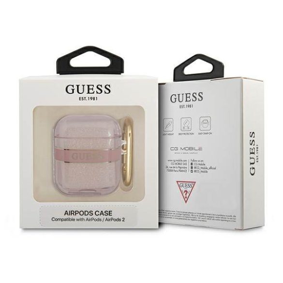 Guess GUA2HHHTSP AirPods 1/2 tok rózsaszín Strap kollekció