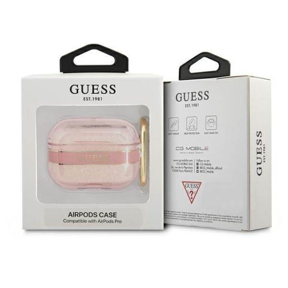 Guess GUAPHHTSP AirPods Pro rózsaszín Strap Collection tok