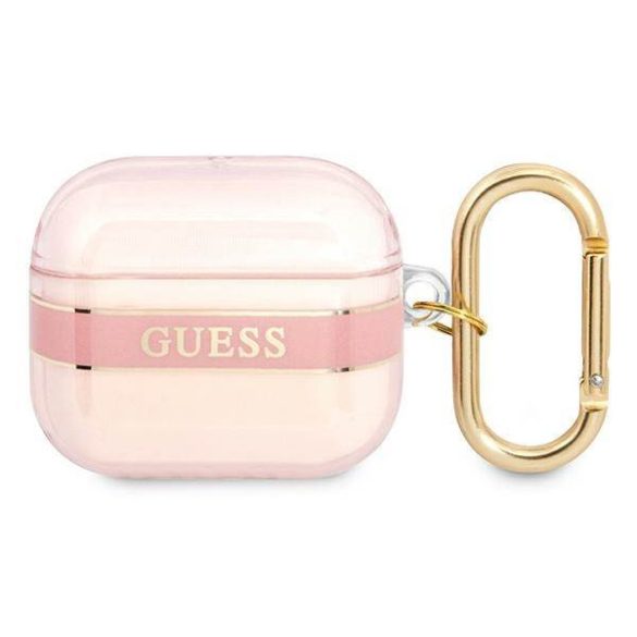 Guess GUA3HHTSP AirPods 3 rózsaszín Strap Collection tok