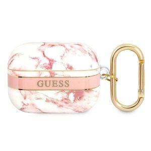 Guess GUAPHCHMAP AirPods Pro rózsaszín Marble Strap Collection tok