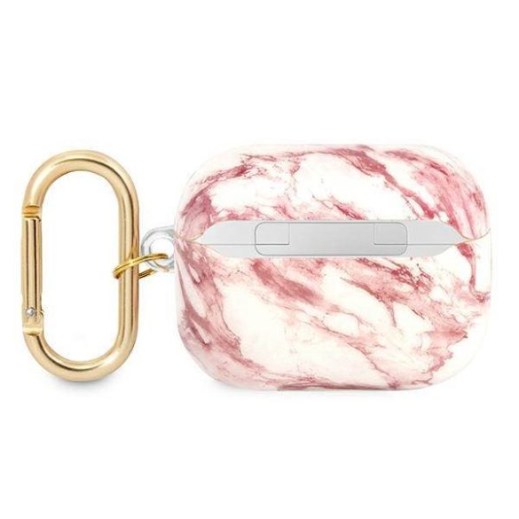 Guess GUAPHCHMAP AirPods Pro rózsaszín Marble Strap Collection tok