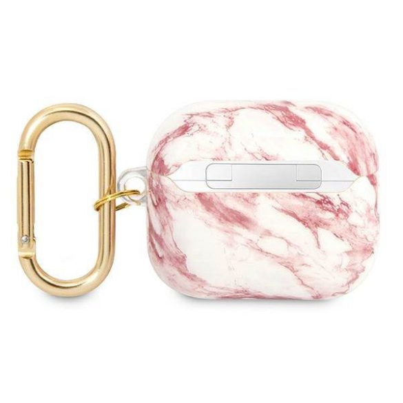 Guess GUA3HCHMAP AirPods 3 rózsaszín Marble Strap Collection tok