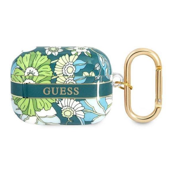 Guess GUAPHHHFLN AirPods Pro zöld Flower Strap Collection tok