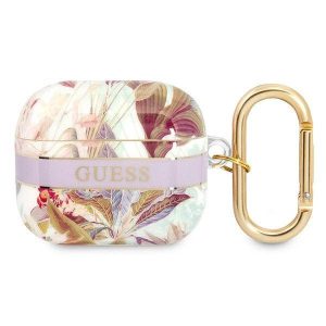 Guess GUA3HHFLU AirPods 3 lila Flower Strap Collection tok