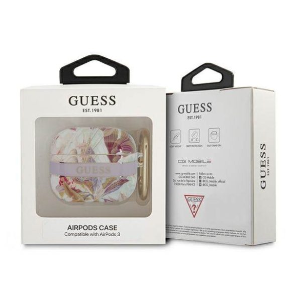 Guess GUA3HHFLU AirPods 3 lila Flower Strap Collection tok