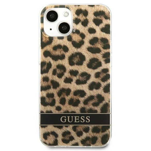 Guess GUHCP13SHSLEOW iPhone 13 mini 5,4" barna Leopárd keménytok