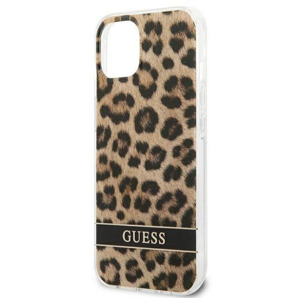 Guess GUHCP13SHSLEOW iPhone 13 mini 5,4" barna Leopárd keménytok