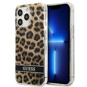 Guess GUHCP13LHSLEOW iPhone 13 Pro / 13 6,1" barna Leopárd keménytok